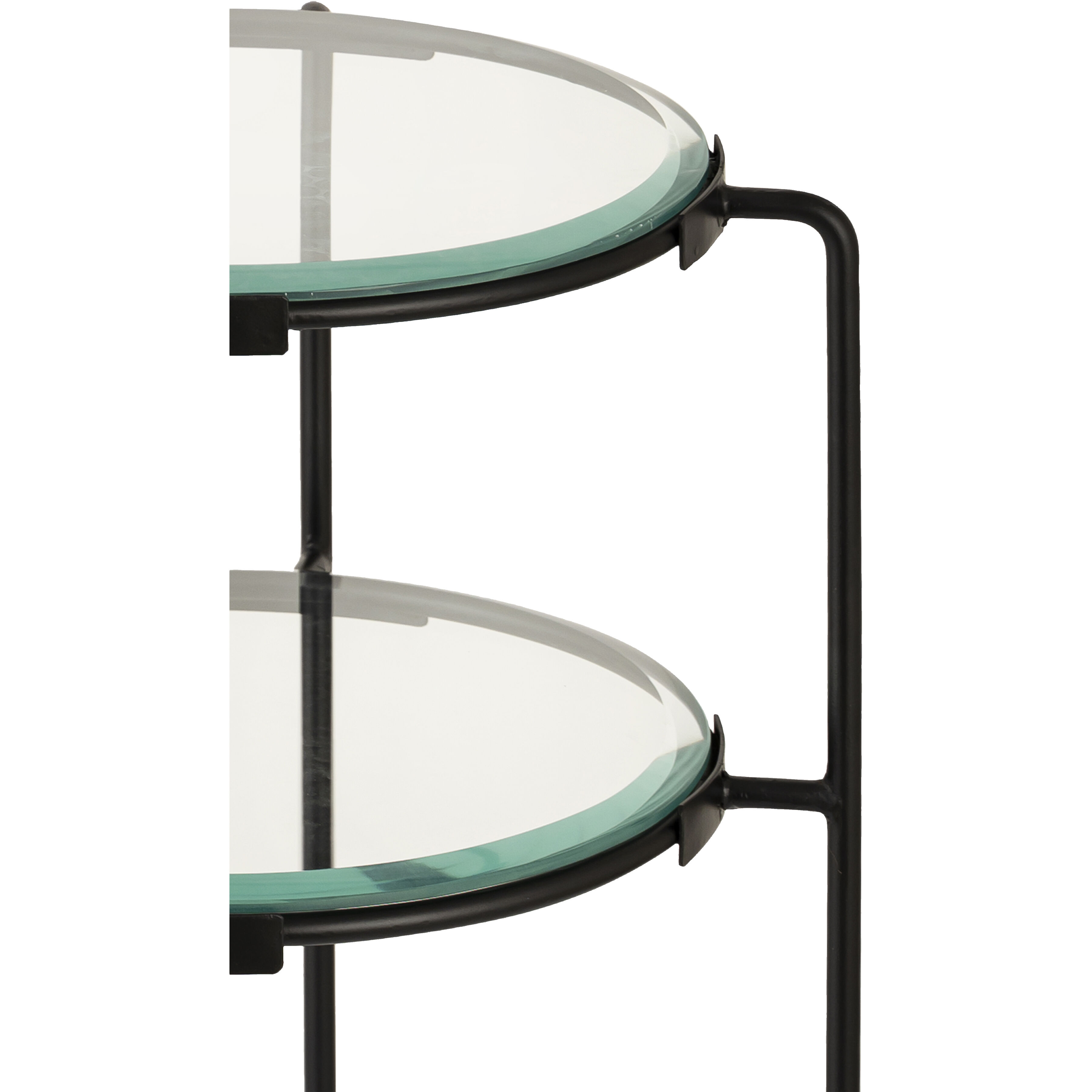 Oscar 24 X 14 inch Black with Clear Accent Table