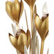 Hortensia 4 Light 8 inch Contemporary Gold Leaf and Contemporary Gold and Contemporary Silver Leaf Wall Sconce Wall Light