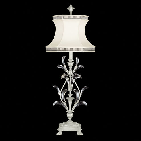 Beveled Arcs 41 inch 100 watt Silver Table Lamp Portable Light in Silver Leaf