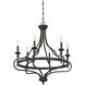 Shields 6 Light 29.25 inch English Bronze Chandelier Ceiling Light