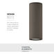 Coastal Elements Silo LED 12 inch Architectural Bronze Outdoor Wall Mount Lantern, Up/Down Light