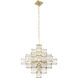 Cubic 6 Light 25.8 inch Calypso Gold Chandelier Ceiling Light