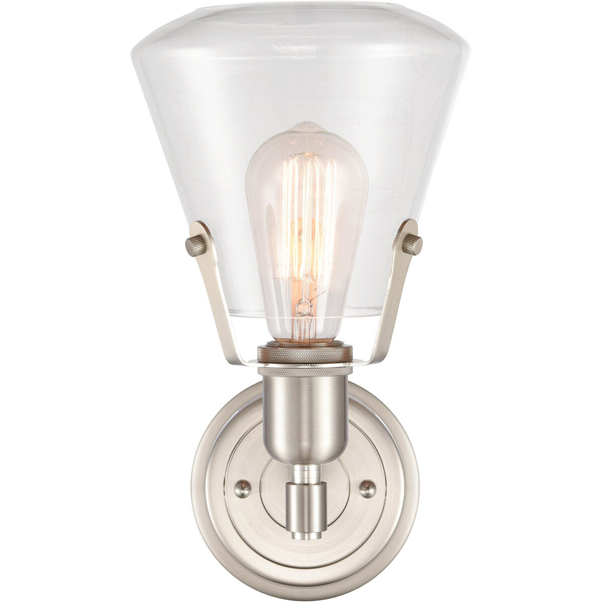 Luna 1 Light 7 inch Satin Nickel Bath Vanity Light Wall Light