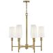 Fenwick 6 Light 28 inch Heritage Brass Chandelier Ceiling Light