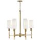 Fenwick 6 Light 28 inch Heritage Brass Chandelier Ceiling Light