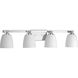 Fleet 4 Light 32 inch Polished Chrome Bath Vanity Wall Light
