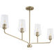 Celino Linear Chandelier Ceiling Light in Champagne Bronze
