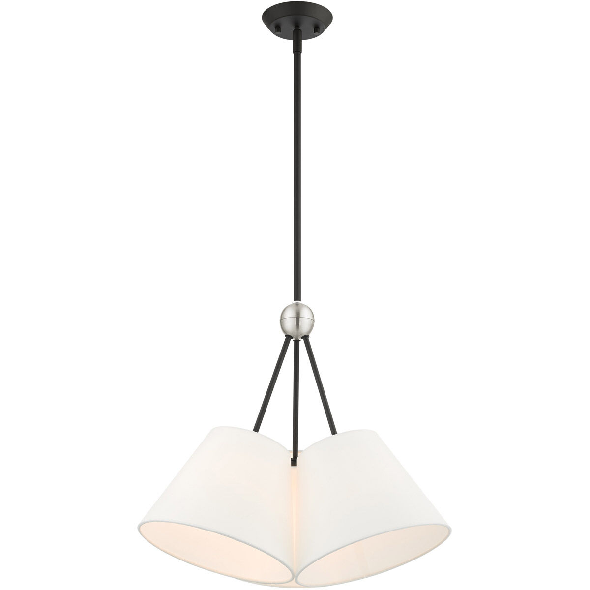 Prato 3 Light 21 inch Black Chandelier Ceiling Light