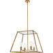Declan 4 Light 24 inch Brass Pendant Ceiling Light