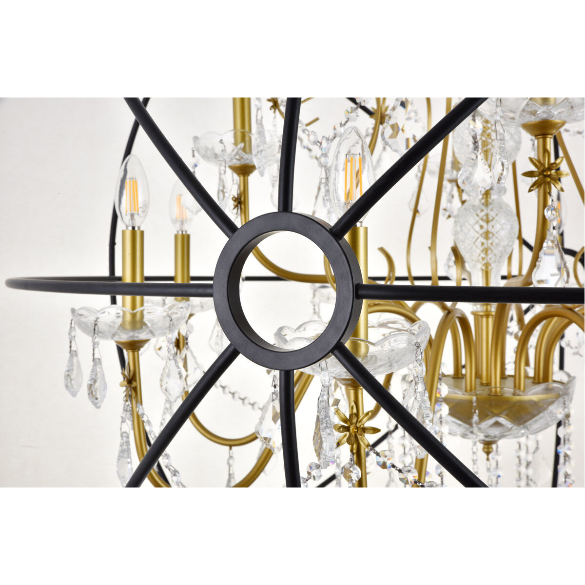 Cordelia 12 Light 44 inch Black and Gold Pendant Ceiling Light