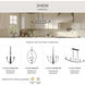 Jheni 5 Light 45 inch Matte Black Linear Chandelier Ceiling Light