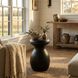 Samson 24 inch Black Burnt Fiber Cement Stool/Side Table