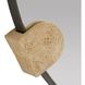 Clasp Bronze and Faux Travertine Mirror