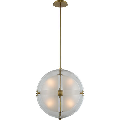 Sussex LED 18 inch Winter Brass Pendant Ceiling Light