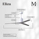 Atlas Eliza 56 inch Gloss White with Old Oak Tone Blades Ceiling Fan, Paddle Fan