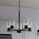 Park Ridge 5 Light 21 inch Matte Black Chandelier Ceiling Light