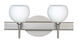 Palla LED 15 inch Satin Nickel Vanity Wall Light in Opal Matte Glass