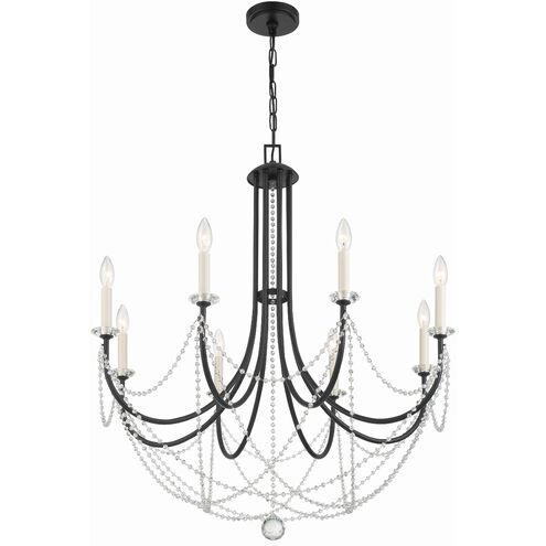 Delilah 8 Light 31.5 inch Matte Black Chandelier Ceiling Light