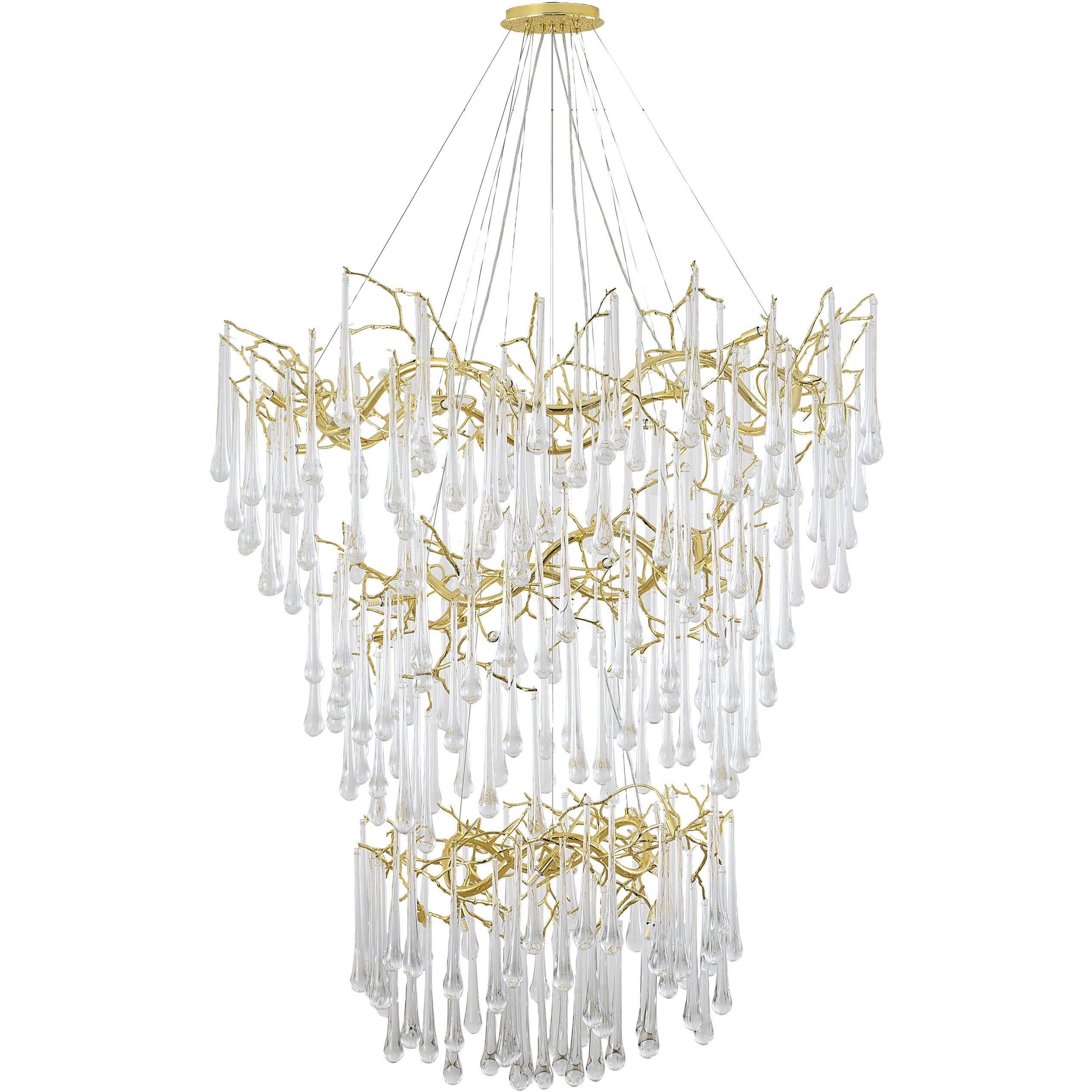 Canada 38 Light 55 inch Gold Chandelier Ceiling Light