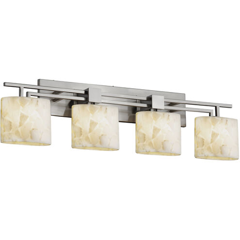 Alabaster Rocks LED 36.5 inch Brushed Nickel Bath Bar Wall Light in 2800 Lm LED, Oval, Aero