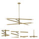 Wand 8 Light 35.5 inch Aged Brass Pendant Ceiling Light