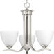 Laird 3 Light 19.75 inch Brushed Nickel Chandelier Ceiling Light