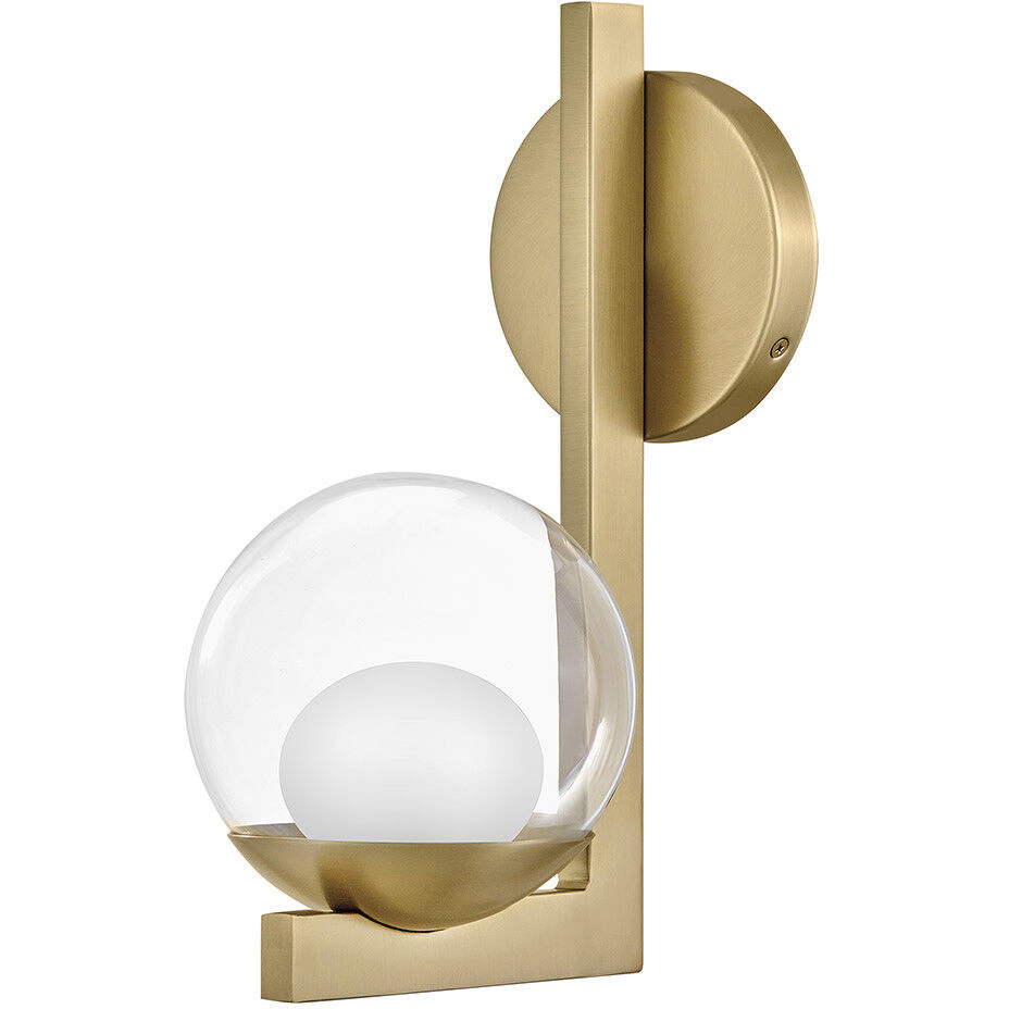 Sunni LED 8.5 inch Lacquered Brass Bath Sconce Wall Light, Medium