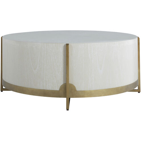 Clifton 45.5 X 45.5 inch White Cerused Oak / Stained Gold Coffee Table