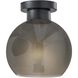 Atticus 9 inch Black Flush Mount Ceiling Light