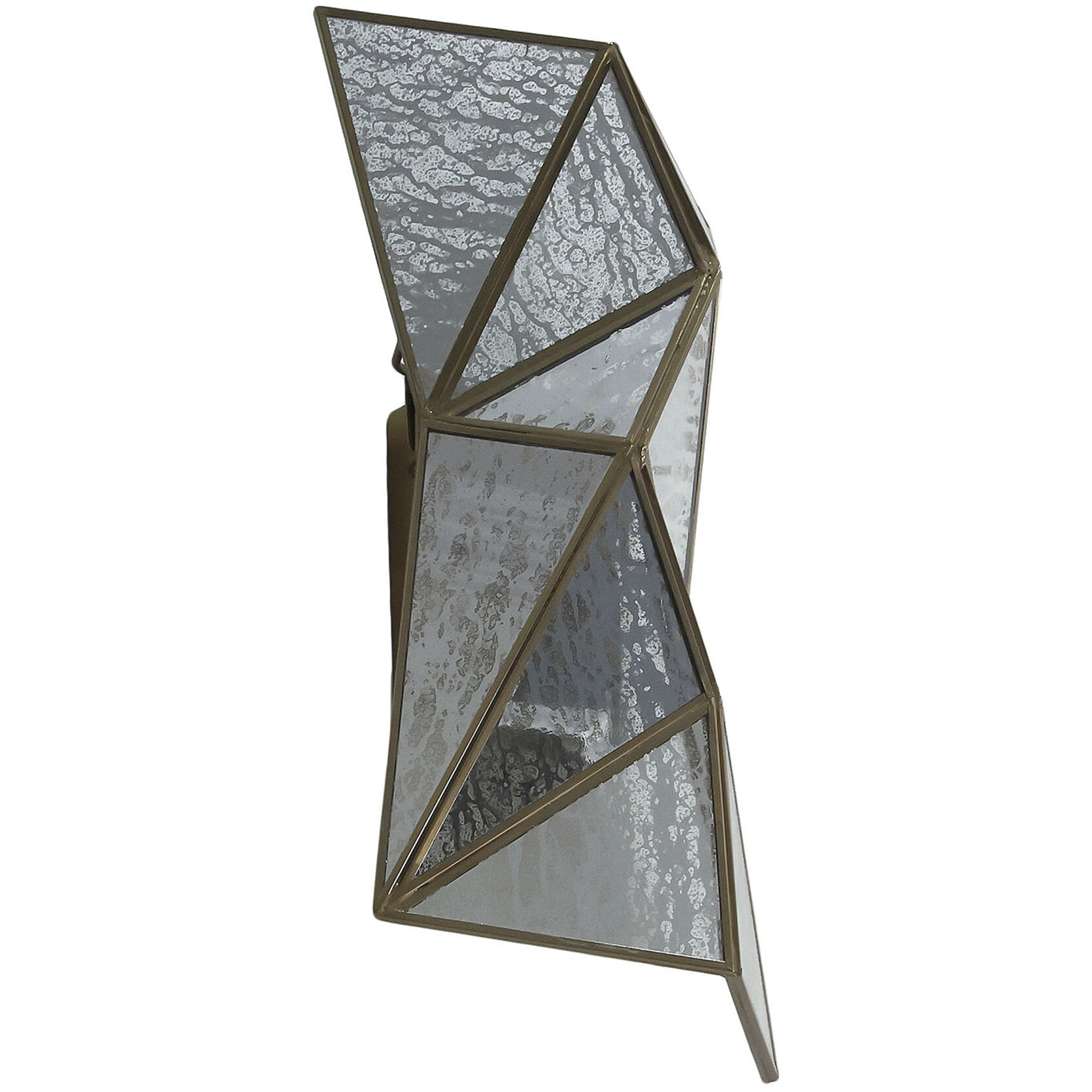 Geo-Gem 2 Light 9.5 inch Brass Antique Wall Sconce Wall Light