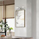 Clarion 2 Light 5 inch Brushed Nickel Vanity Sconce Wall Light