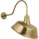 Thomas O'Brien Academy Barn Light LED 23 inch Hand-Rubbed Antique Brass Flynn Barn Light in 16" Hand-Rubbed Antique Brass Tilted Bowers Shade