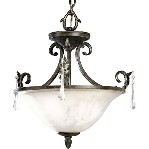 Veranda 2 Light 21 inch Espresso Semi-Flush Mount Ceiling Light
