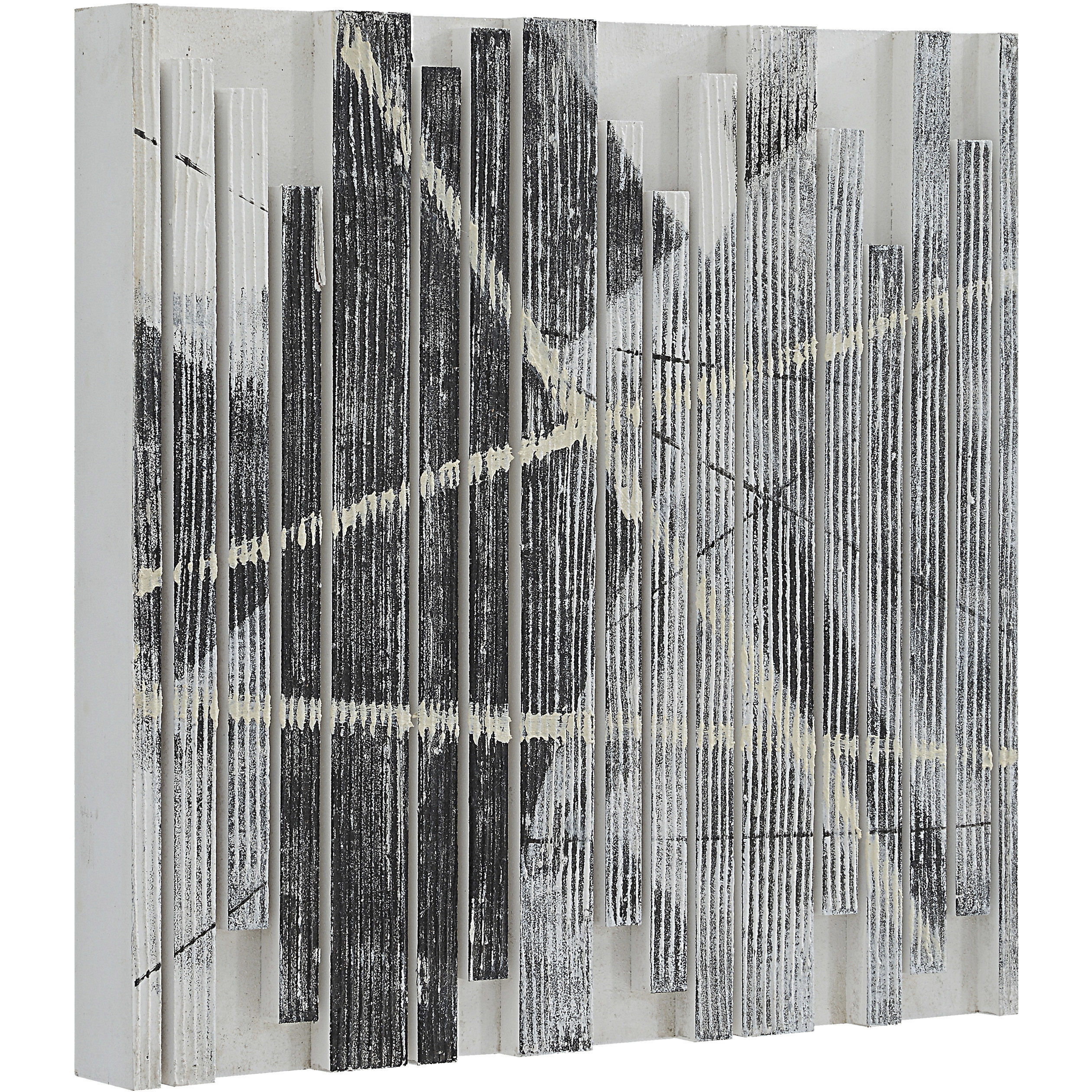 Lyon White and Blue and Black Wall Decor, Set of 3