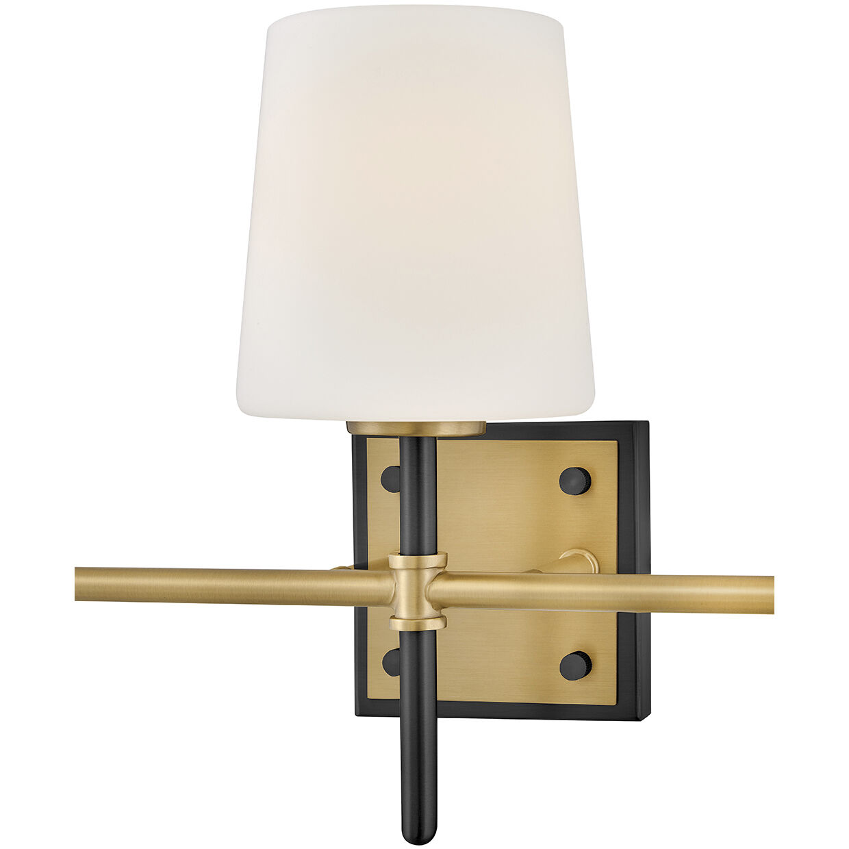 Saunders 3 Light 23 inch Black and Lacquered Brass Bath Light Wall Light in Black with Lacquered Brass