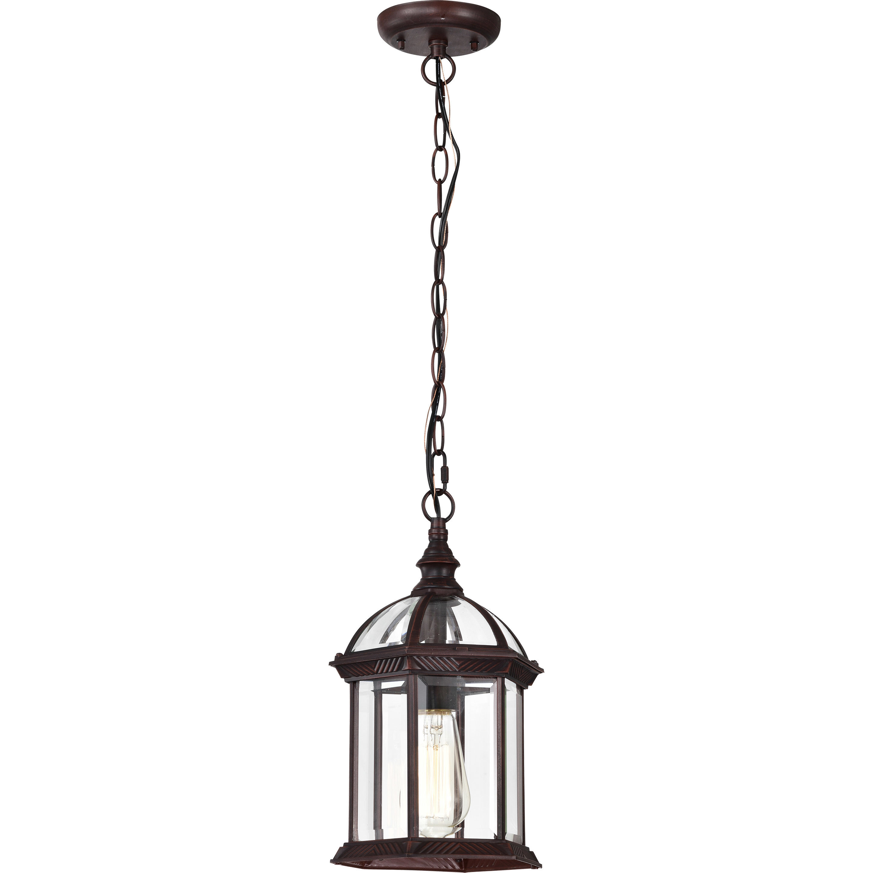 Boxwood 1 Light 8 inch Rustic Bronze Outdoor Hanging Lantern