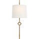 Studio VC Cranston 1 Light 6.5 inch Gilded Iron Sconce Wall Light in Linen, Small