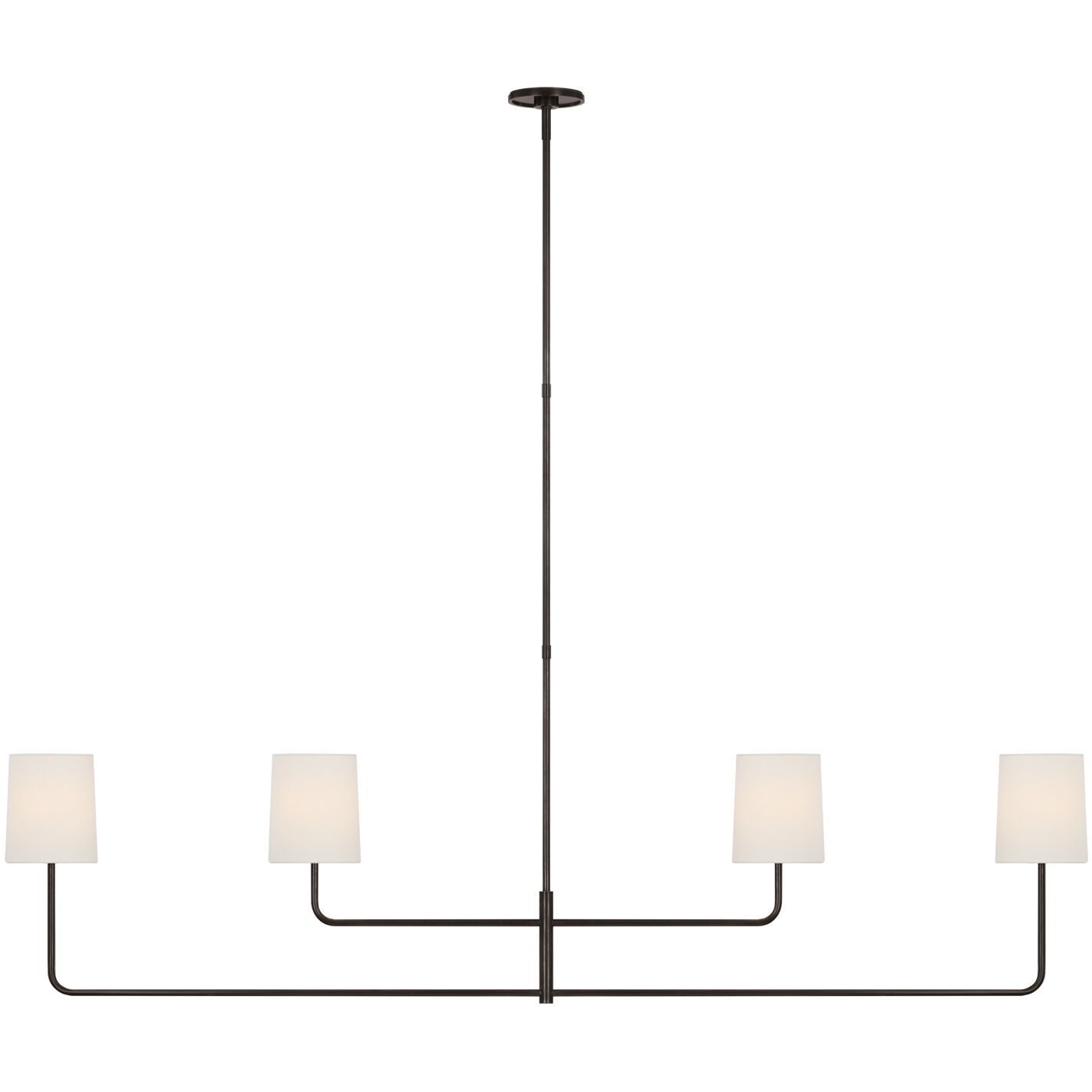 Barbara Barry Go Lightly LED 70 inch Bronze Linear Chandelier Ceiling Light