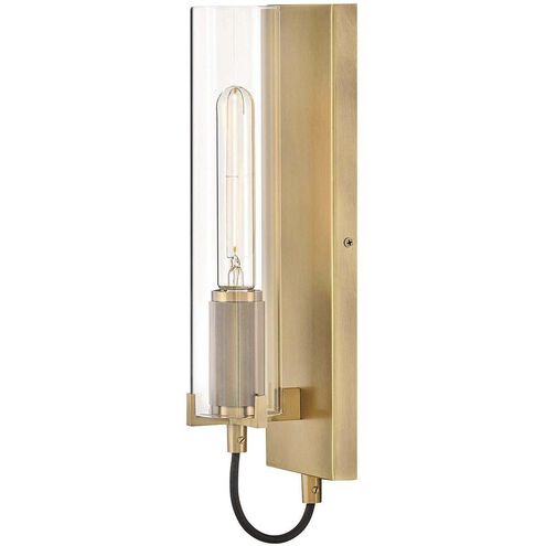 Ryden 1 Light 4.5 inch Heritage Brass Indoor Wall Sconce Wall Light in Clear