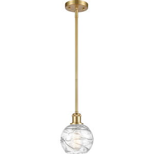 Ballston Small Deco Swirl LED 6 inch Satin Gold Pendant Ceiling Light, Ballston