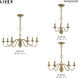 Windsor 3 Light 14 inch Antique Brass Mini Chandelier Ceiling Light
