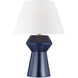 C&M by Chapman & Myers Abaco 24.5 inch 9 watt Indigo Table Lamp Portable Light in Indigo / Polished Nickel