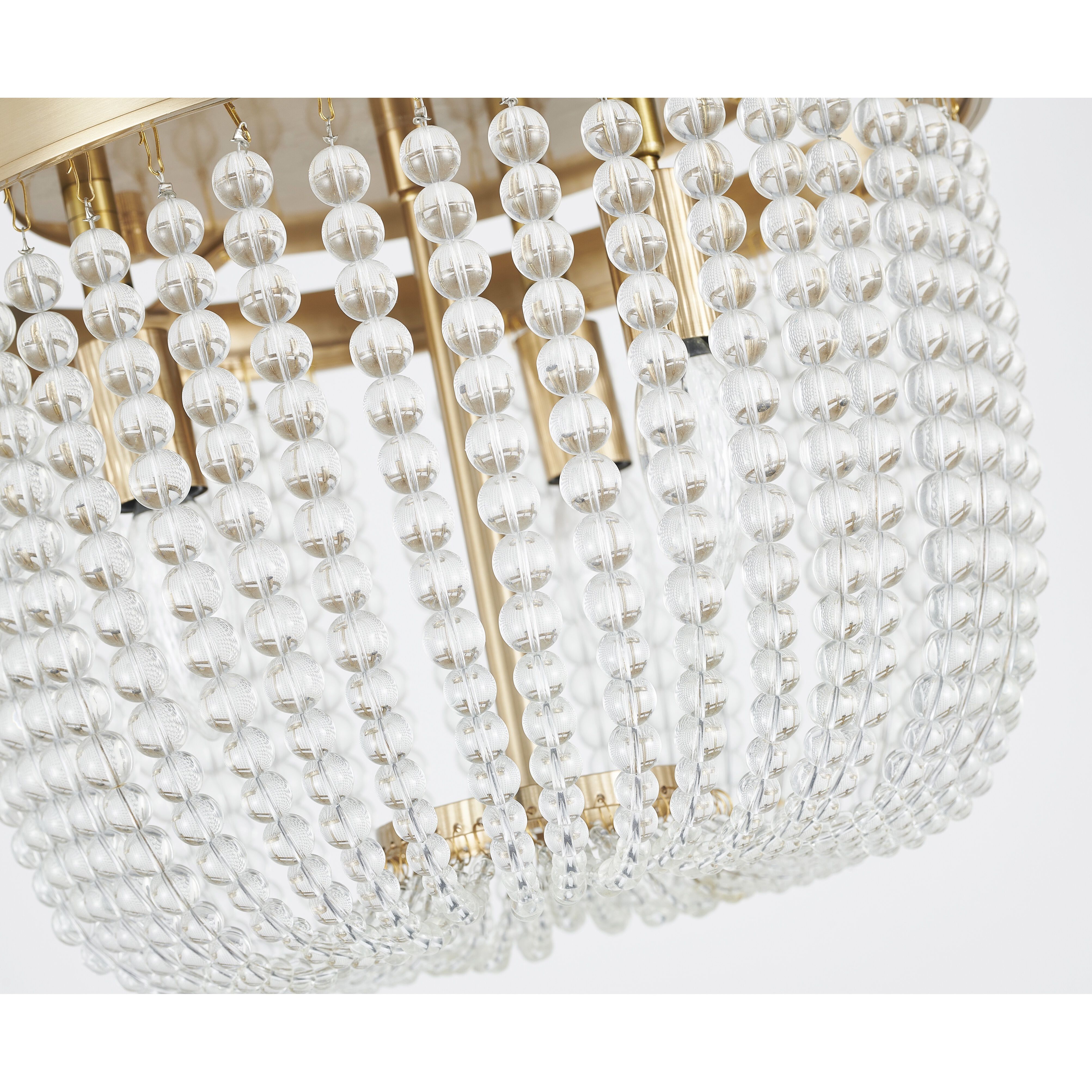 LA Series 3 Light 14 inch Chrome Semi Flush Mount Ceiling Light