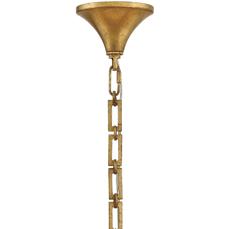 Reina 8 Light 33.75 inch Distressed Brass Chandelier Ceiling Light