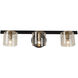 Salinas LED 24 inch Black and Brass Bathroom Vanity Wall Light