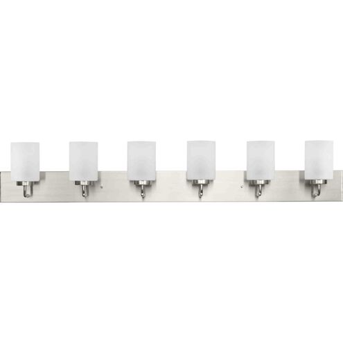 Merry 6 Light 48 inch Brushed Nickel Bath Vanity Light Wall Light