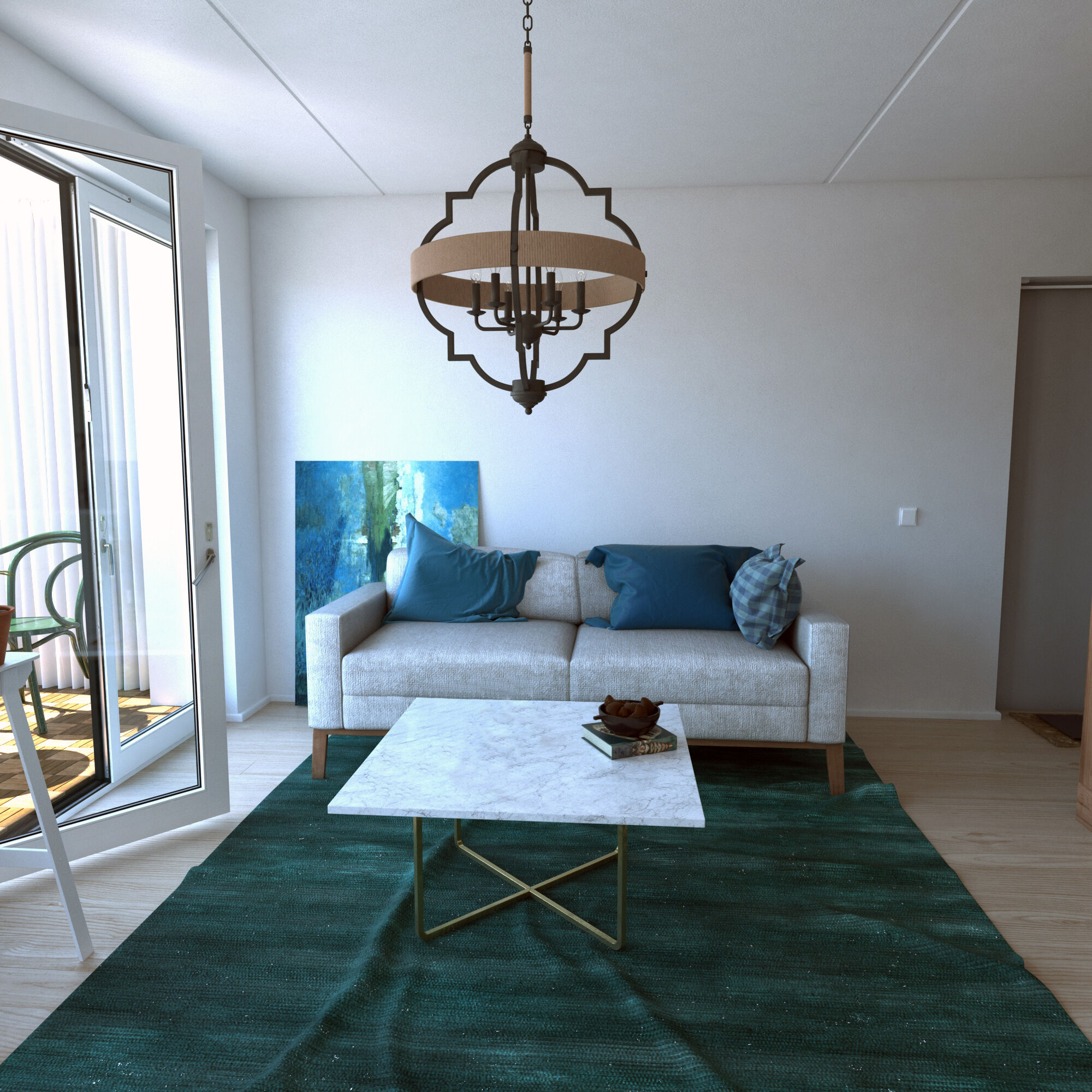 Beaumont LED 25 inch Textured Gray Pendant Ceiling Light