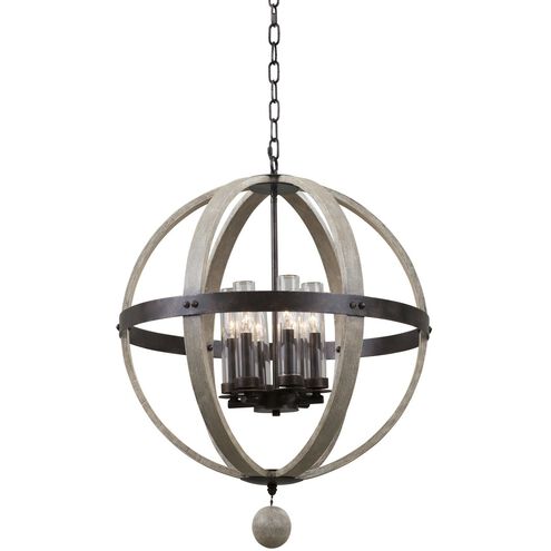 Harper 6 Light 25 inch Florence Gold Pendant Ceiling Light