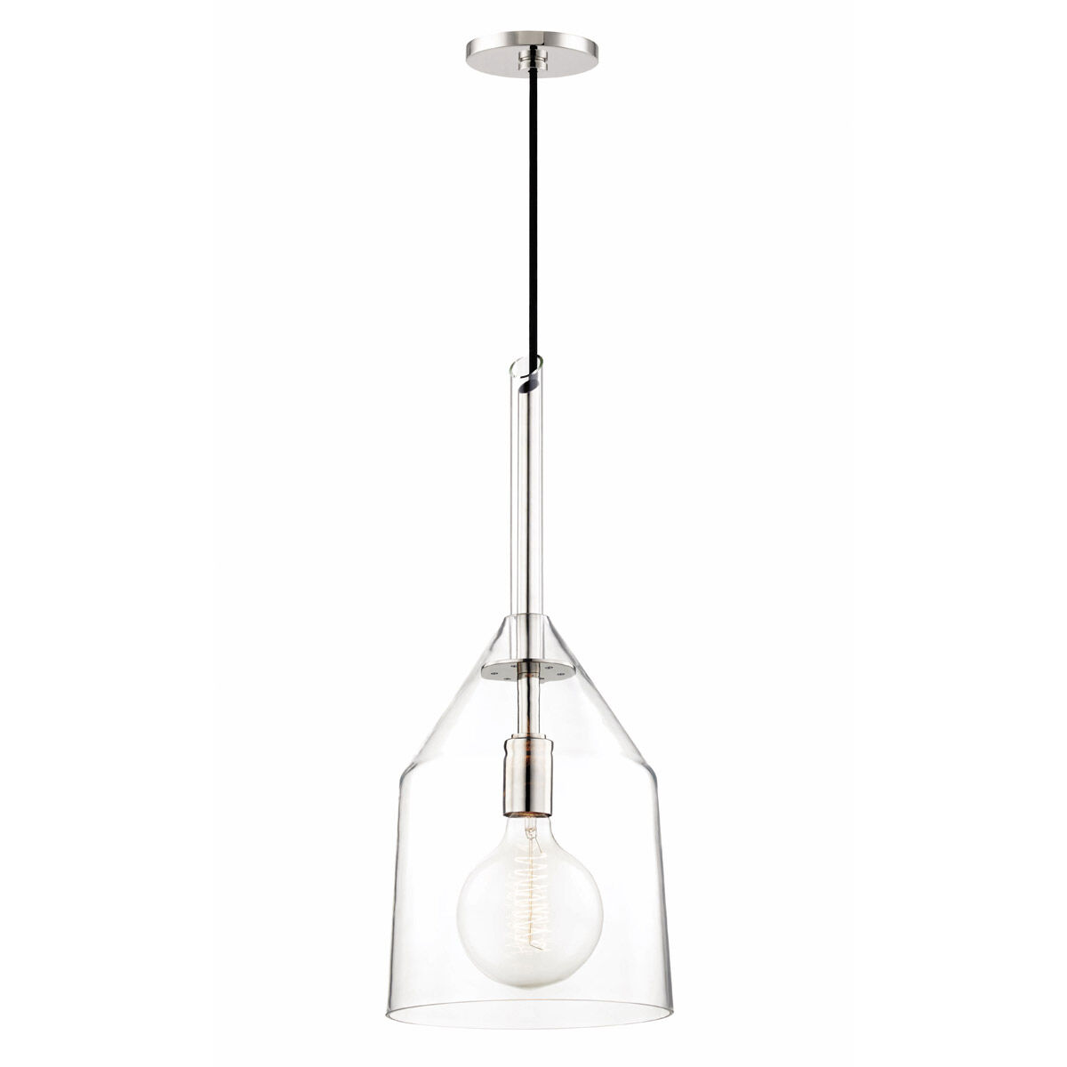 Sloan 1 Light 9.5 inch Polished Nickel Pendant Ceiling Light