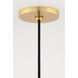 Kiki 1 Light 14 inch Aged Brass Pendant Ceiling Light in Cream Metal
